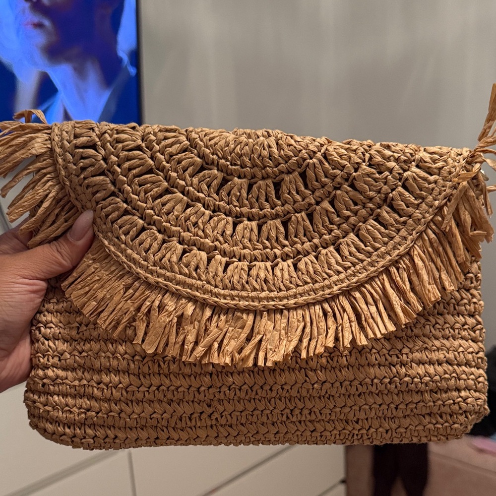 SOLD - H&M Raffia Clutch